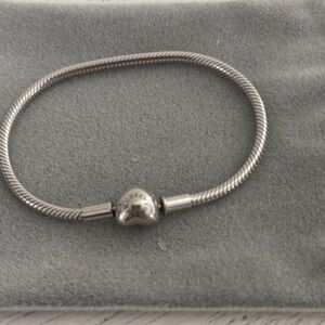 Pandora Silver Heart Charm Bracelet